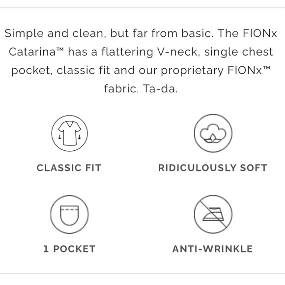 Graphite Figs Catrina scrub top Small - Picture 8 of 9